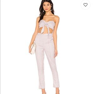 RAYE CAMI PANT SET IN GINGHAM